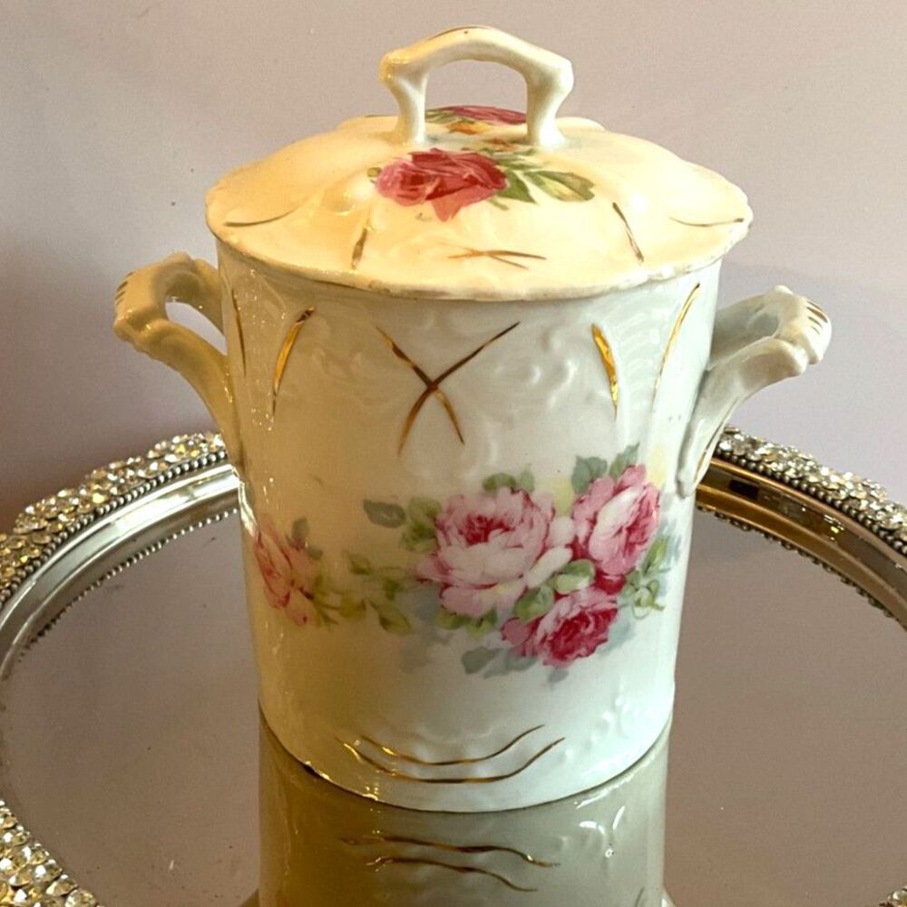Absolute Best vintage Shabby Cottage Roses condensed milk container